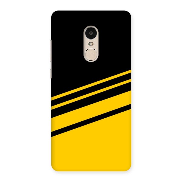 Slant Yellow Stripes Back Case for Xiaomi Redmi Note 4