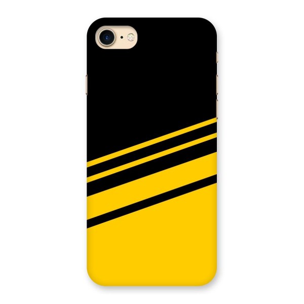 Slant Yellow Stripes Back Case for iPhone 7