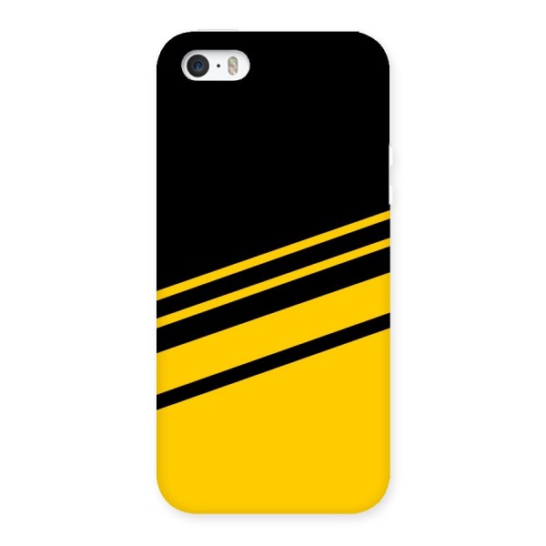 Slant Yellow Stripes Back Case for iPhone SE