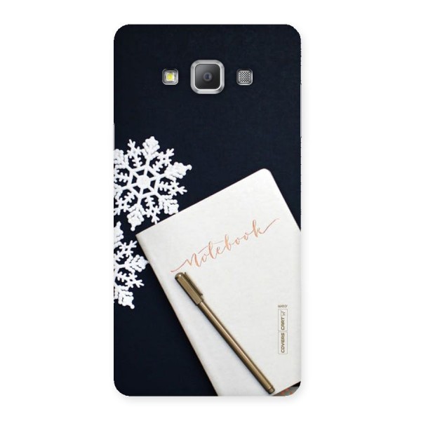 Snowflake Notebook Back Case for Galaxy A7