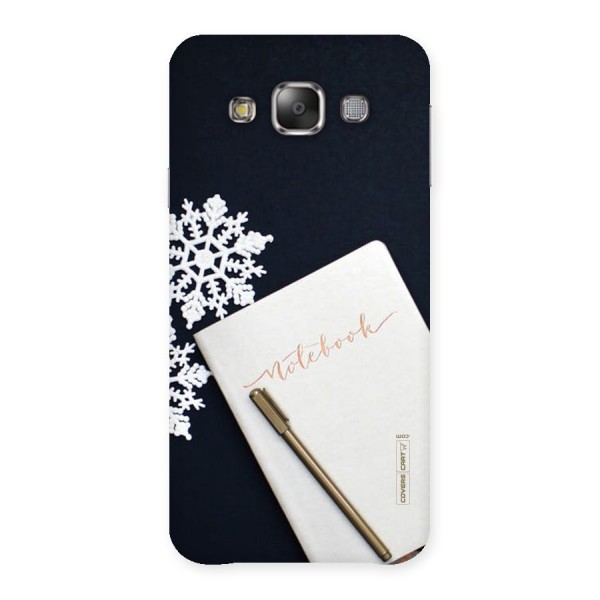 Snowflake Notebook Back Case for Galaxy E7