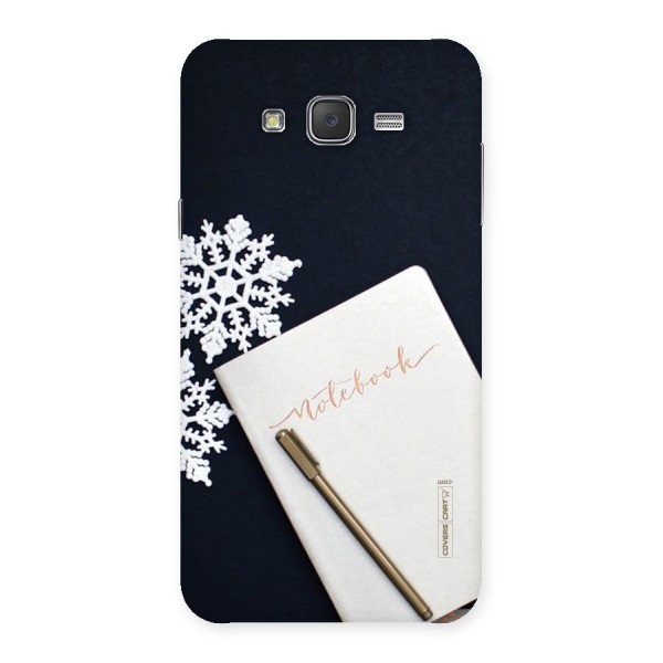 Snowflake Notebook Back Case for Galaxy J7