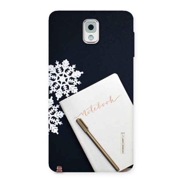 Snowflake Notebook Back Case for Galaxy Note 3
