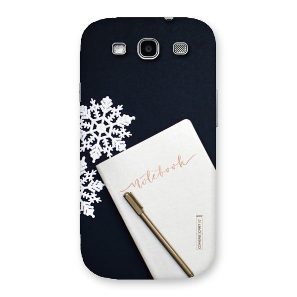 Snowflake Notebook Back Case for Galaxy S3