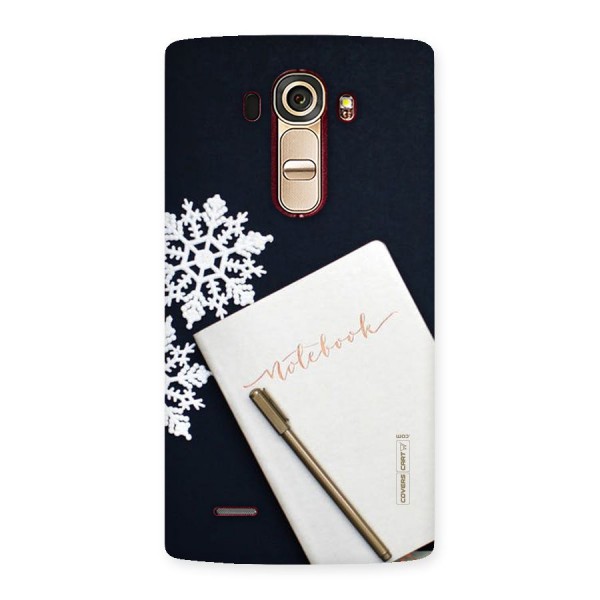 Snowflake Notebook Back Case for LG G4