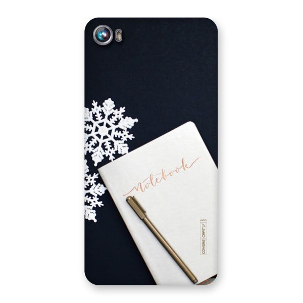 Snowflake Notebook Back Case for Micromax Canvas Fire 4 A107