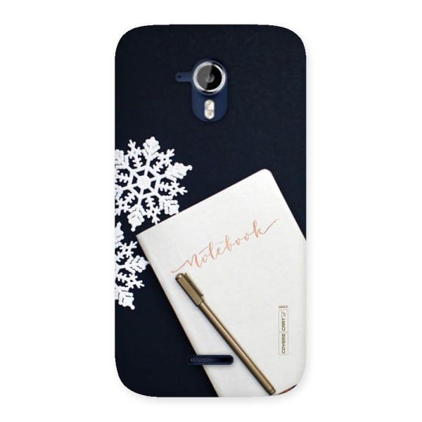 Snowflake Notebook Back Case for Micromax Canvas Magnus A117