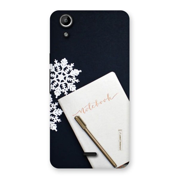 Snowflake Notebook Back Case for Micromax Canvas Selfie Lens Q345