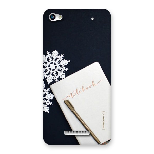 Snowflake Notebook Back Case for Micromax Hue 2