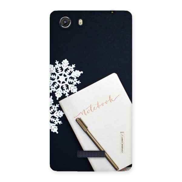 Snowflake Notebook Back Case for Micromax Unite 3