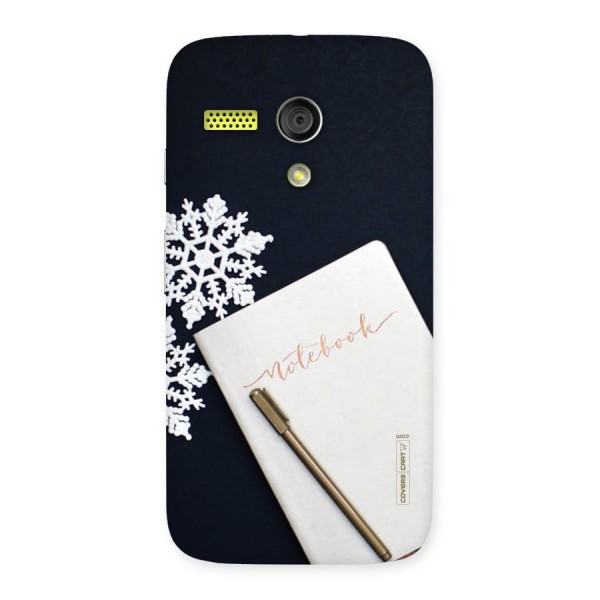 Snowflake Notebook Back Case for Moto G