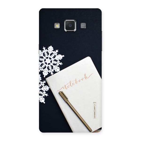 Snowflake Notebook Back Case for Samsung Galaxy A5