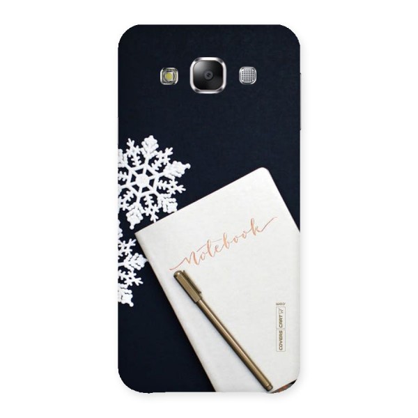 Snowflake Notebook Back Case for Samsung Galaxy E5