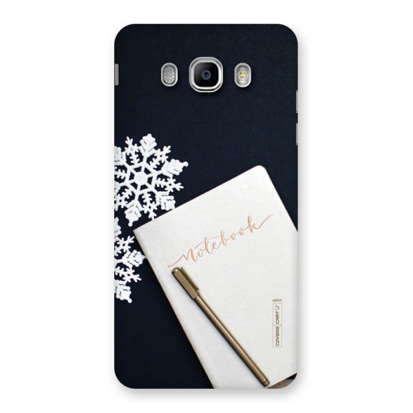 Snowflake Notebook Back Case for Samsung Galaxy J5 2016