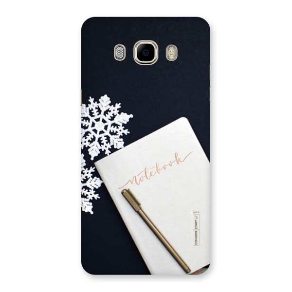 Snowflake Notebook Back Case for Samsung Galaxy J7 2016