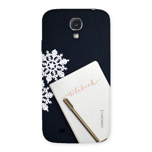 Snowflake Notebook Back Case for Samsung Galaxy S4