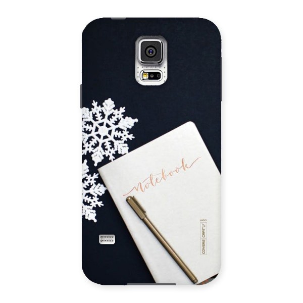 Snowflake Notebook Back Case for Samsung Galaxy S5