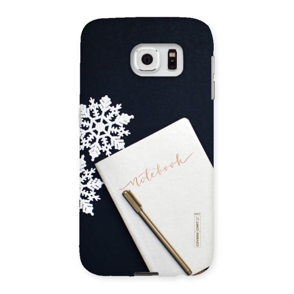 Snowflake Notebook Back Case for Samsung Galaxy S6