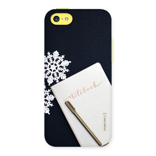 Snowflake Notebook Back Case for iPhone 5C