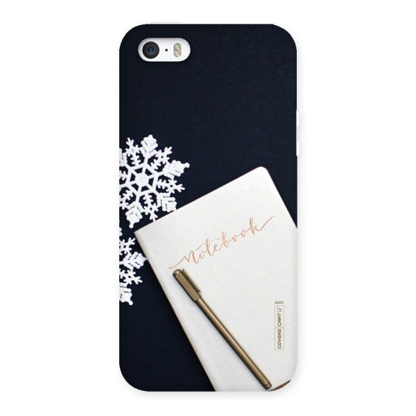 Snowflake Notebook Back Case for iPhone 5 5S