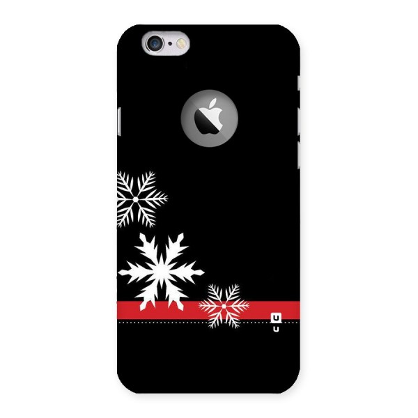 Snowflake Ribbon Back Case for iPhone 6 Logo Cut