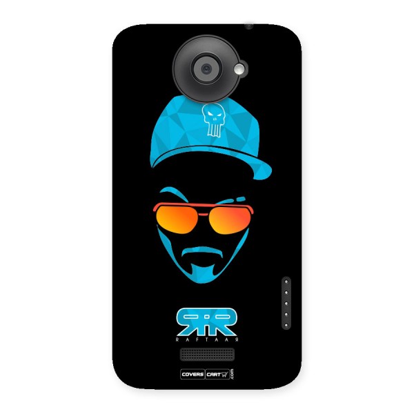 Raftaar Black and Blue Back Case for HTC One X