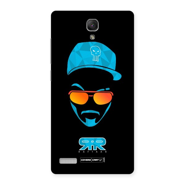 Raftaar Black and Blue Back Case for Redmi Note