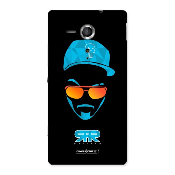 Raftaar Black and Blue Back Case for Sony Xperia SP