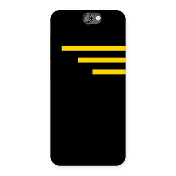 Sports Yellow Stripes Back Case for HTC One A9