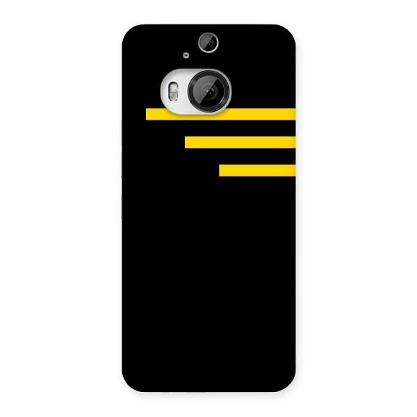 Sports Yellow Stripes Back Case for HTC One M9 Plus