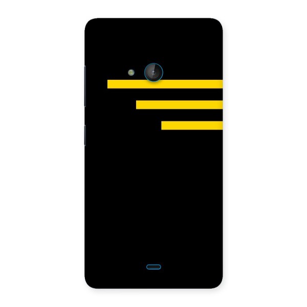 Sports Yellow Stripes Back Case for Lumia 540