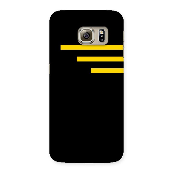 Sports Yellow Stripes Back Case for Samsung Galaxy S6 Edge
