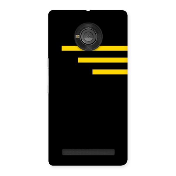 Sports Yellow Stripes Back Case for Yu Yunique