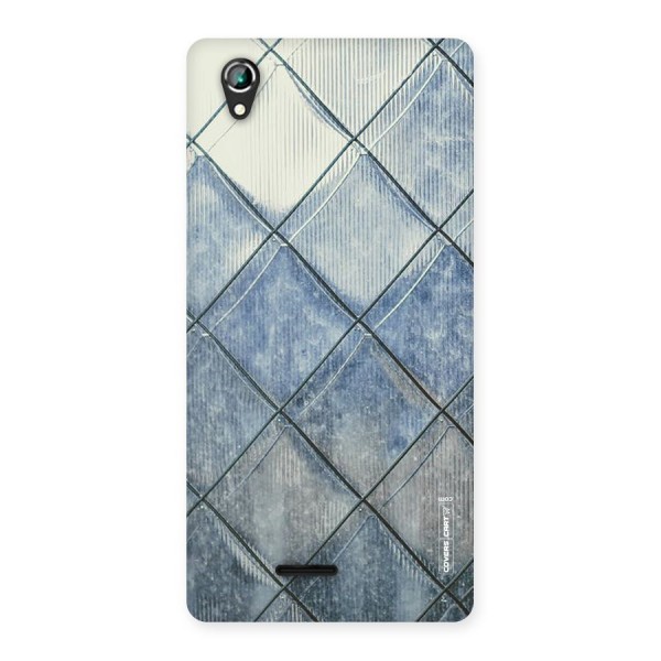 Steel Blue Pattern Back Case for Lava Iris 800