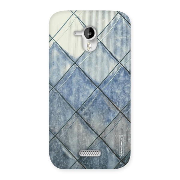 Steel Blue Pattern Back Case for Micromax Canvas HD A116