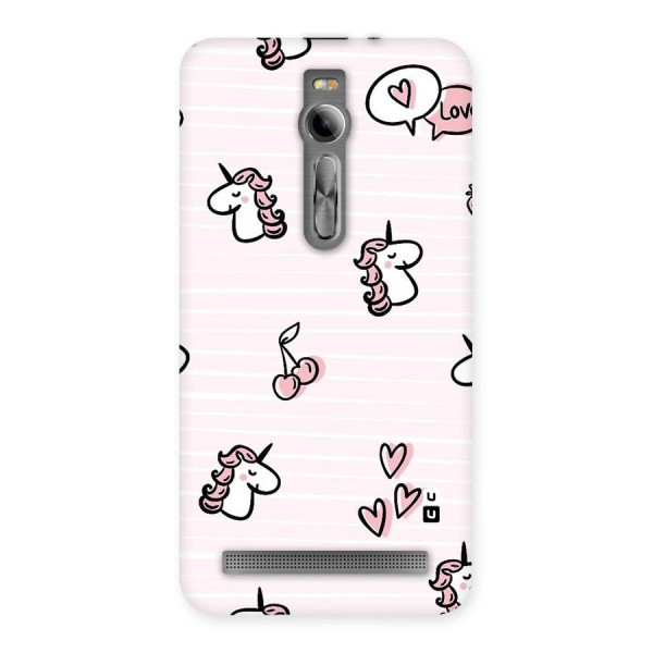 Strawberries And Unicorns Back Case for Asus Zenfone 2