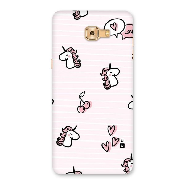Strawberries And Unicorns Back Case for Galaxy C9 Pro