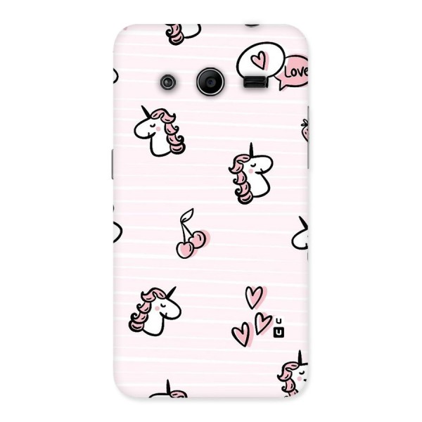 Strawberries And Unicorns Back Case for Galaxy Core 2