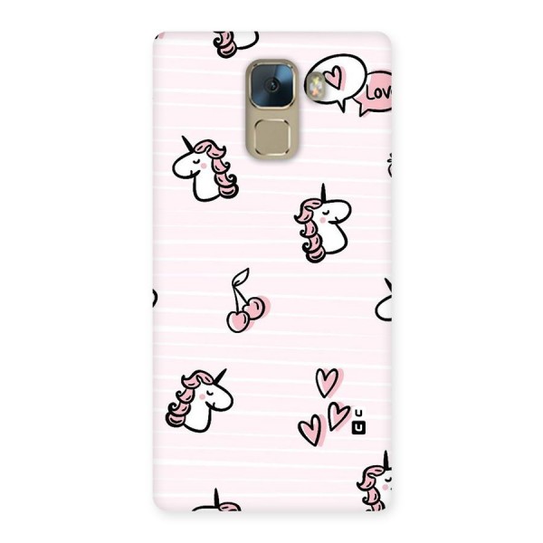 Strawberries And Unicorns Back Case for Huawei Honor 7