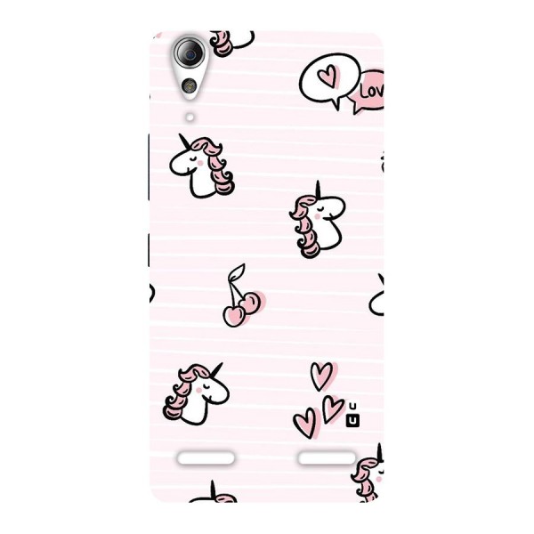 Strawberries And Unicorns Back Case for Lenovo A6000