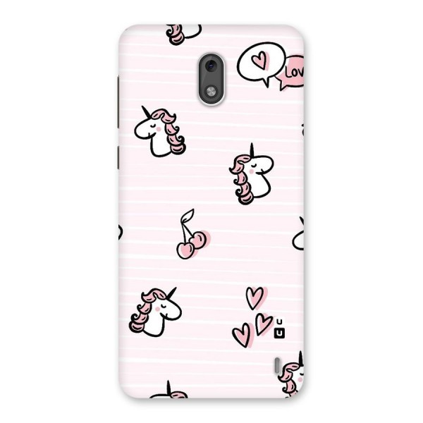 Strawberries And Unicorns Back Case for Nokia 2