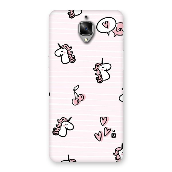Strawberries And Unicorns Back Case for OnePlus 3
