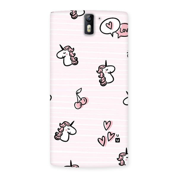 Strawberries And Unicorns Back Case for One Plus One