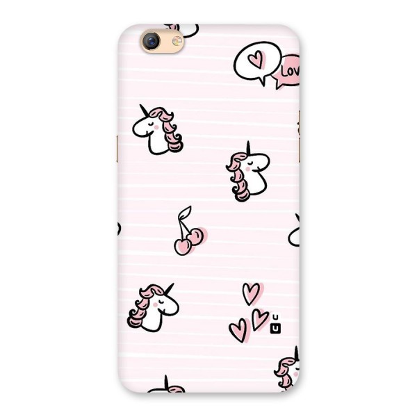 Strawberries And Unicorns Back Case for Oppo F3 Plus