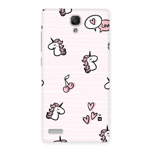 Strawberries And Unicorns Back Case for Redmi Note