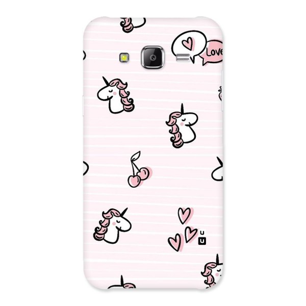 Strawberries And Unicorns Back Case for Samsung Galaxy J2 Prime