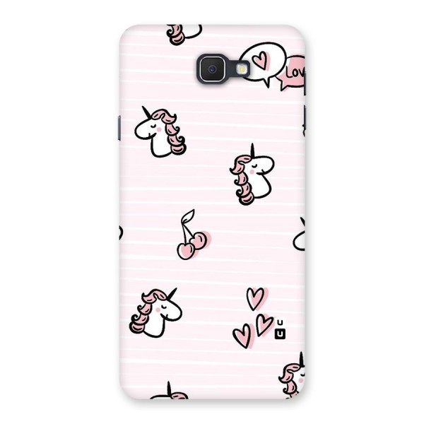 Strawberries And Unicorns Back Case for Samsung Galaxy J7 Prime