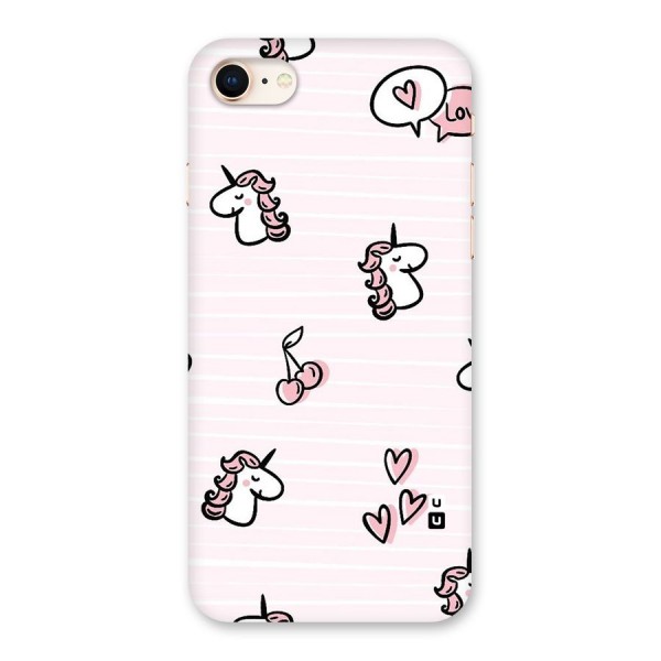 Strawberries And Unicorns Back Case for iPhone 8