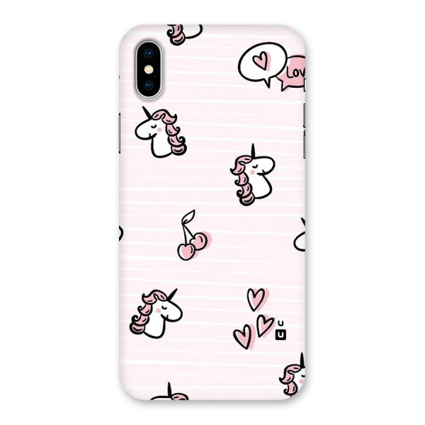 Strawberries And Unicorns Back Case for iPhone X