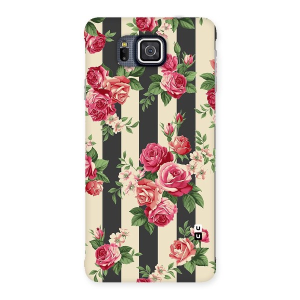 Stripes And Floral Back Case for Galaxy Alpha